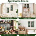3D Floral Green Wall Art (Set of 2) Lightweight, Wooden Hang Boho Framed Wall Ar... - Image 6