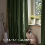 Nemia Olive Green Velvet Curtains Thermal Insulated Blackout Curtain for Bedroom... - Image 3