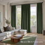 Nemia Olive Green Velvet Curtains Thermal Insulated Blackout Curtain for Bedroom... - Image 4
