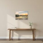 Inpraradiso Nature Landscape Canvas Wall Art: Lake Sunset Scene Picture Scenery ... - Image 3
