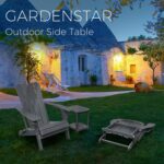 Adirondack Square Outdoor Side Table,2-Tier Storage Patio Side Table, HDPE End T... - Image 3