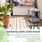 Adirondack Square Outdoor Side Table,2-Tier Storage Patio Side Table, HDPE End T... - Image 4