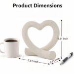 Lescafita Heart Decor Sculpture, Love Heart Statue Minimalist Modern Home Decor ... - Image 4
