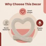 Lescafita Heart Decor Sculpture, Love Heart Statue Minimalist Modern Home Decor ... - Image 6