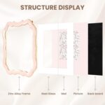 8x8 Enamel Picture Frame with HD-Tempered Glass, Display 6x6 Photo with Mat, Orn... - Image 8