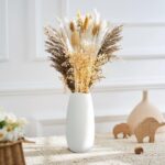 White Vases Set of 10, Small Ceramic Flower Vases Bulk Bud Vases for Wedding Tab... - Image 5