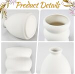 White Vases Set of 10, Small Ceramic Flower Vases Bulk Bud Vases for Wedding Tab... - Image 7