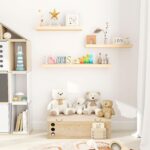 Marsmiles Natural Wood Floating Shelves | Unfinished Wood Wall Shelves Set of 2 ... - Image 3