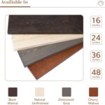 Marsmiles Natural Wood Floating Shelves | Unfinished Wood Wall Shelves Set of 2 ... - Image 6