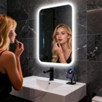 LUVODI Rectangle LED Bathroom Mirror: Smart Bluetooth Vanity Mirror Front-Lit De... - Image 5