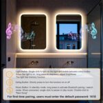 LUVODI Rectangle LED Bathroom Mirror: Smart Bluetooth Vanity Mirror Front-Lit De... - Image 9