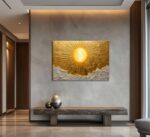 Boho Sun Canvas Wall Art Bohemia Minimalism Golden Abstract Sunrise Sunset Moder... - Image 5
