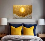 Boho Sun Canvas Wall Art Bohemia Minimalism Golden Abstract Sunrise Sunset Moder... - Image 6