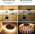 AXMOTUT COB LED Strip Lights with Remote, 24V 9.84ft Warm White Dimmable LED Lig... - Image 3