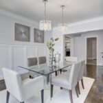 11" Handmade Ice Melt Glass Pendant Lights Kitchen Island Brushed Nickel Crystal... - Image 8