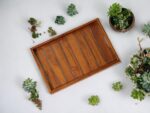Vesta Homes Large Teak Wood Serving Tray for Home, Kitchen, Breakfast, Restauran... - Image 5