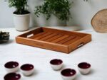 Vesta Homes Large Teak Wood Serving Tray for Home, Kitchen, Breakfast, Restauran... - Image 6