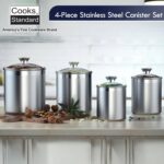 Cooks Standard Stainless Steel Food Jar Storage Canister Set Large 4-Piece, 1.6q... - Image 9