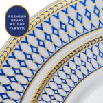 [40 Count - 10" Plates] Laura Stein Designer Tableware Premium Heavyweight Plast... - Image 4