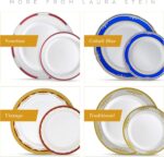 [40 Count - 10" Plates] Laura Stein Designer Tableware Premium Heavyweight Plast... - Image 8
