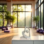 Yoga Figurine Sculpture, Modern Abstract Yoga Statue for Home Decor, Elegant Fem... - Image 5