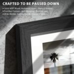 8x10 Picture Frame 5-Pack - Black Wooden 10x8 Frames with Tempered Glass, Classi... - Image 4