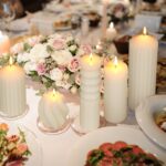Nuanchu 9 Pcs Modern Decorative Candles Set 5 Pillar Aesthetic Ribbed Candles 4 ... - Image 5