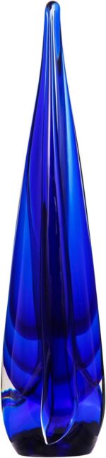 Luxury Lane Hand Blown Water Drop Sommerso Art Glass Sculpture for Home Decor 8.... - Image 3