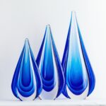 Luxury Lane Hand Blown Water Drop Sommerso Art Glass Sculpture for Home Decor 8.... - Image 4