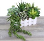 Winlyn 6 Pcs Unpotted Fake Succulents Assorted Faux Succulent in Different Green... - Image 4