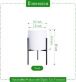 D'vine Dev Modern White Plants Pot Cylinder Planter with Heavy Duty Stand, Small... - Image 3
