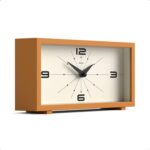 JONES CLOCKS® Odeon Desk Clock | Modern Rectangular Design | Mustard Yellow | St... - Image 3