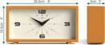 JONES CLOCKS® Odeon Desk Clock | Modern Rectangular Design | Mustard Yellow | St... - Image 5