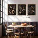 Yudinbin Dark Botanical Canvas Wall Art Vintage Moody Floral Poster Prints with ... - Image 7