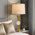 Oneach 28.5" Gold Table Lamps Set of 2, Tall Luxury Bedside Lamps with Night Lig... - Image 3