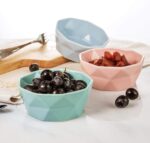 Porcelain Ramekins Dessert Bowls - 8 Ounce Ceramic Oven Safe Geometric Bowl for ... - Image 5
