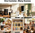 Veken Coffee Canister with Window,Airtight Stainless Steel Kitchen Food Storage ... - Image 8