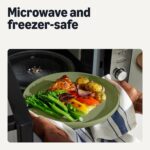 Amazon Basics Glazed Stoneware Dinner Plates, Ceramic 4-Piece Set, Microwave, Di... - Image 5