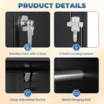 INTERGREAT Metal Wardrobe Cabinets with Lock, 72" Clothing Storage Cabinets with... - Image 5