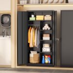 INTERGREAT Metal Wardrobe Cabinets with Lock, 72" Clothing Storage Cabinets with... - Image 7