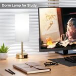 Gold Bedside Lamp for Bedroom Nightstand - Small Table Lamp with USB A + C Charg... - Image 5