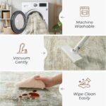 5x7 Washable Area Rugs for Living Room, Soft Faux Wool Luxury Floor Carpet for B... - Image 5
