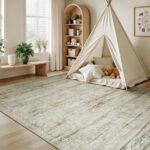 5x7 Washable Area Rugs for Living Room, Soft Faux Wool Luxury Floor Carpet for B... - Image 6