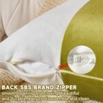 AmHoo Pack of 2 Velvet Panel Cotton Pillow Covers Decorative Pillowcase Cushion ... - Image 4