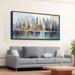 DUNHUANG ART New York City Skyline Abstract Art - Modern Manhattan City View Pai... - Image 5