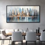 DUNHUANG ART New York City Skyline Abstract Art - Modern Manhattan City View Pai... - Image 6