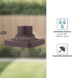 Designers Fountain Outdoor Post Light Base, 5.75 Inch Pier Mount for Deck, Porch... - Image 5