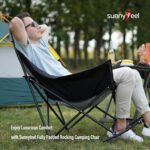 SUNNYFEEL Oversized Rocking Camping Chair, Fully Padded Patio Chair with Side Po... - Image 6