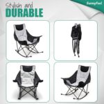 SUNNYFEEL Oversized Rocking Camping Chair, Fully Padded Patio Chair with Side Po... - Image 8