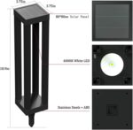 Outdoor Solar Floor Lamps, Lantern Floor Lamp, Outdoor Decor Lanterns for Garden... - Image 4